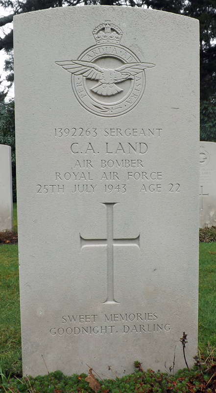 Sgt Cyril Arthur Land<br/><br /><br />died July 24th, 1943